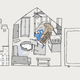 Illustration for article titled A Dog Takes Up Some Unusual Hobbies While His Clueless Owner Is Gone All Day